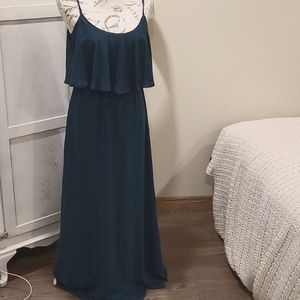 Mumu green bridemaid dress